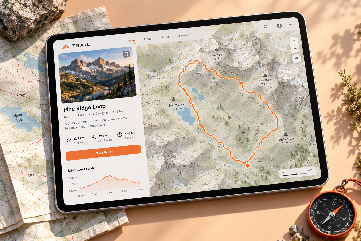 TRAIL 下一程，去山野，概念界面展示